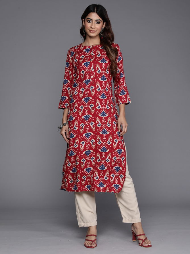 2430 Indo Era Casual Wear Geometric Printed Kurtis Wholesale Price In Surat
